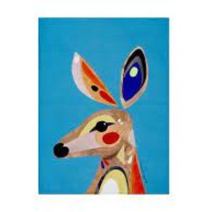 Pete Cromer Tea Towel Blue Kangaroo
